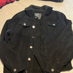 Black Furred Jean Jacket
